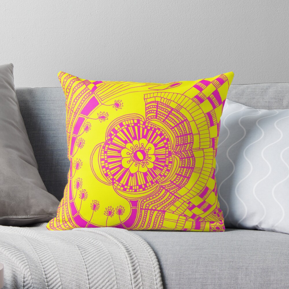Psychedelic Throw Pillow