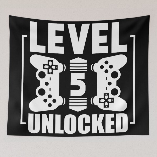 Item preview, 5th Birthday Gift Shirt Boys Level 5 Unlocked designed and sold by Hananiah Merch.