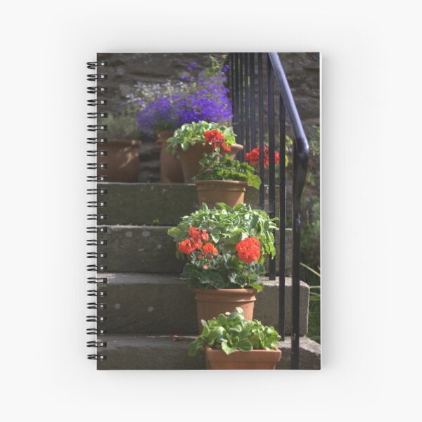 Pot plants and garden steps Spiral Notebook