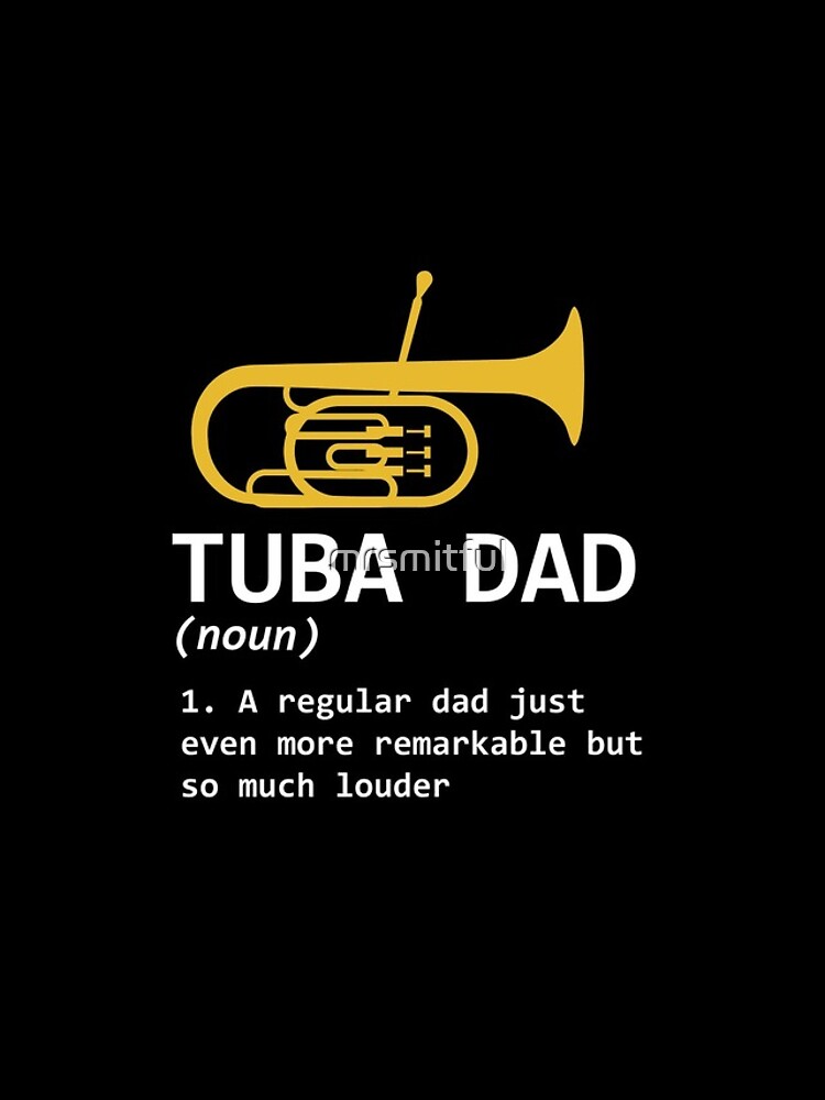 "Tuba Dad Definition Funny Marching Band Tuba Player Gift" iPhone Case