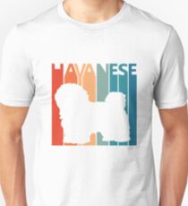 Vintage Retro Havanese dog Unisex T-Shirt