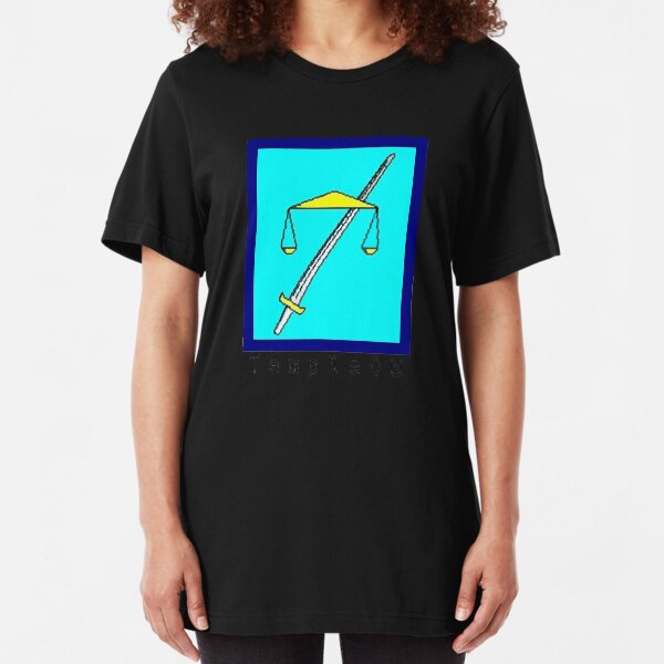 TempleOS text logo Slim Fit T-Shirt