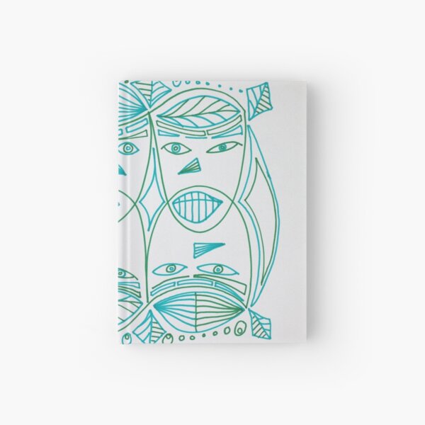 Green Man Heads Hardcover Journal