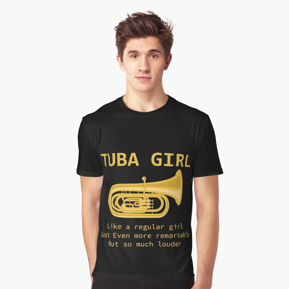 "Tuba Girl Funny Tuba Player Marching Band TShirt Tee Gift" Tshirt by