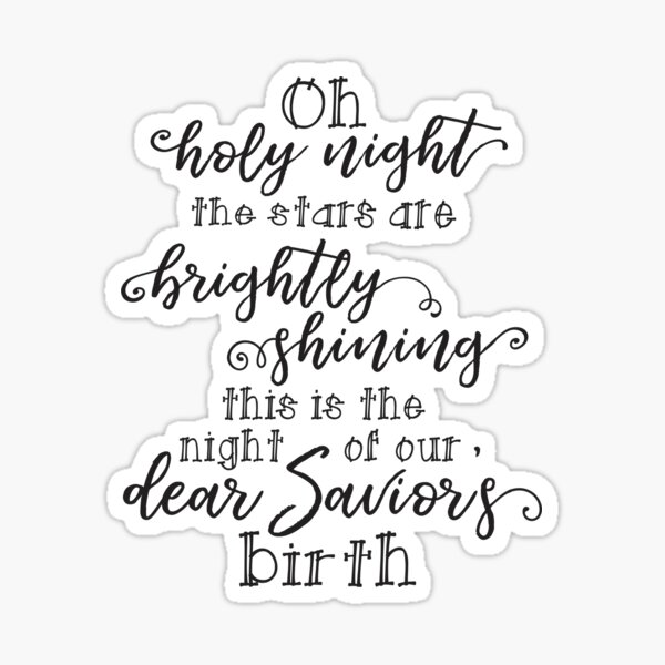 O Holy Night Svg | O Holy Night Lyrics Svg | Christian Song Lyrics Svg |  Farmhouse Winter Svg | SVG | PNG | DXF | Cricut | Silhouette