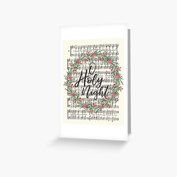 O Holy Night Lyrics Christmas Card  Holiday Greeting Cards by 7th & Palm –  7th & Palm, LLC