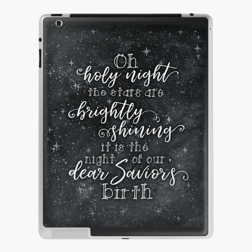 Coque Et Skin Adhesive Ipad Oh Holy Night Les Etoiles Brillent De Mille Feux Citation De Noel Par Downthepath Redbubble