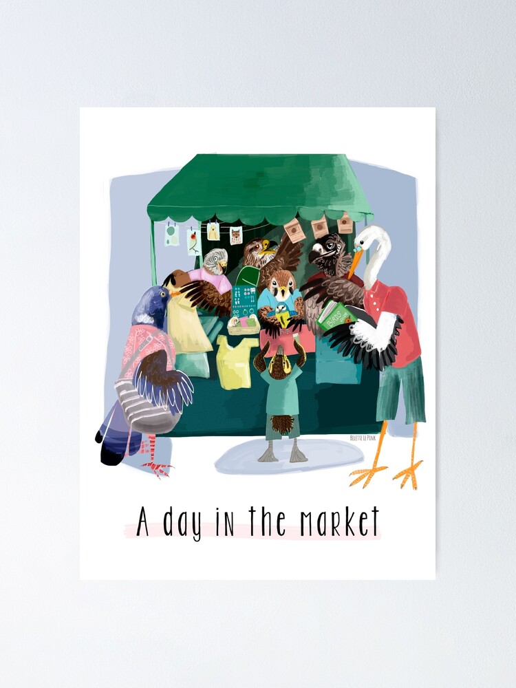 Vista alternativa de Póster A day in the market
