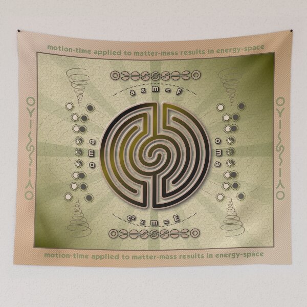 Item preview, Cosmic Vortex Labyrinth Tapestry designed and sold by palmprints.