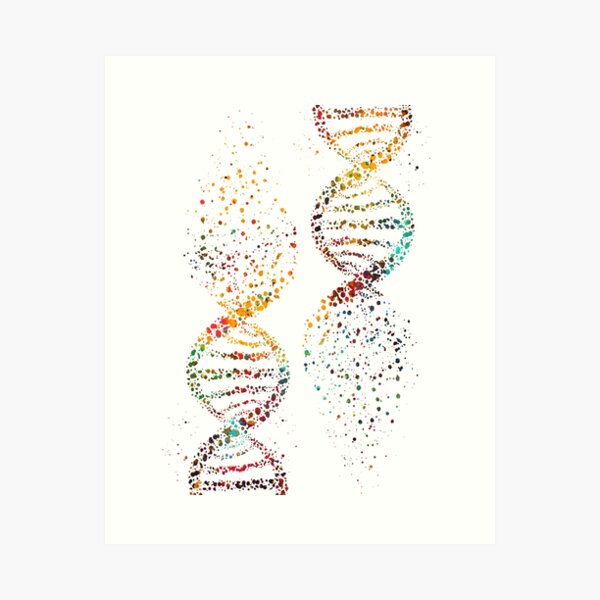 Item preview, DNA, Watercolor Art,Dna double helix genetic designed and sold by Liededrom..