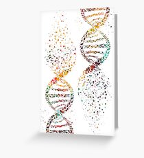 DNA, Aquarell Kunst, Dna Doppelhelix genetisch Grußkarte