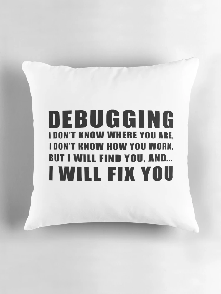 Thumbnail 3 of 4, Pillow, Debugging designed and sold by KeepOnCoding.