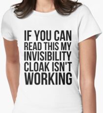 Can you read this? Women's Fitted T-Shirt
