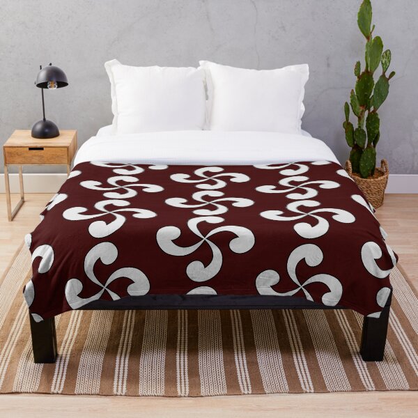 Lauburu (Basque Cross) Throw Blanket