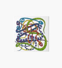 Snakes knot Art Board