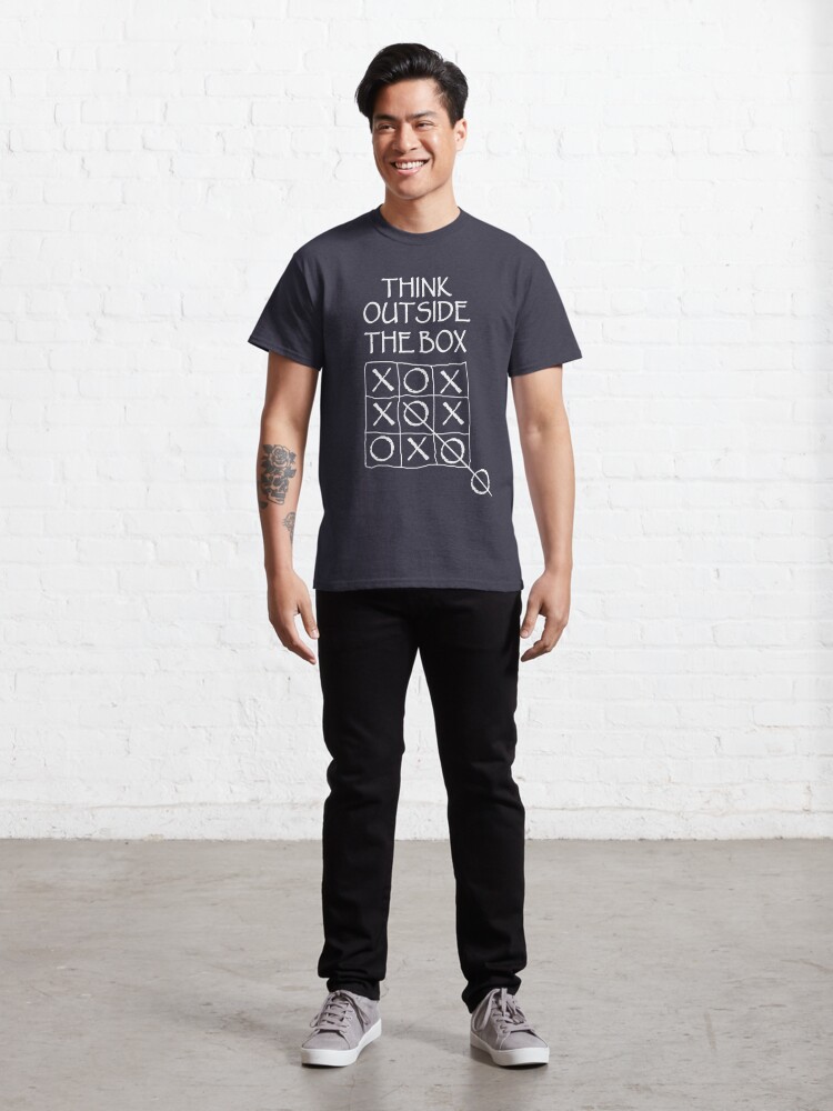 T-shirt classique ''PENSE. Amusant, drôle, comique, blague, rire ; Sortez des sentiers battus.' : autre vue