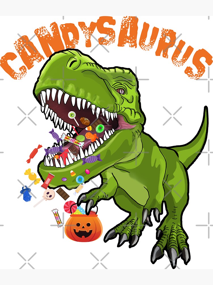 Funny Halloween Dinosaur T-Rex Candysaurus Candy Eating Dino Cute Halloween  Costume Shirt I love dinosaurs and Candy | Magnet