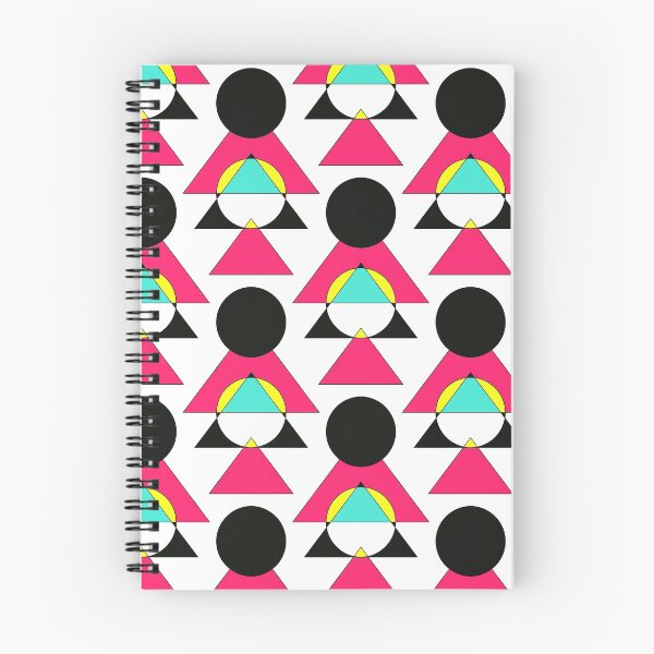 Item preview, Circles an triangles white, black, pink, yellow and blue pattern designed and sold by Frolique.