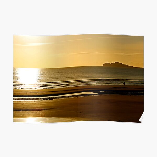 A walk along Portmarnock beach Poster