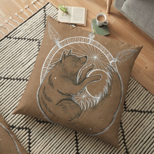 WolfMoon Catcher Floor Pillow