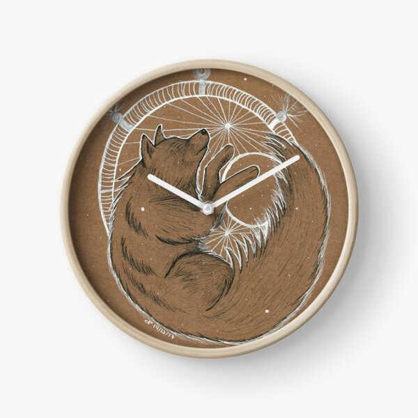 WolfMoon Catcher Clock