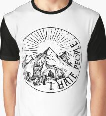 Camping Hiking I Hate People T-shirt Graphic T-Shirt