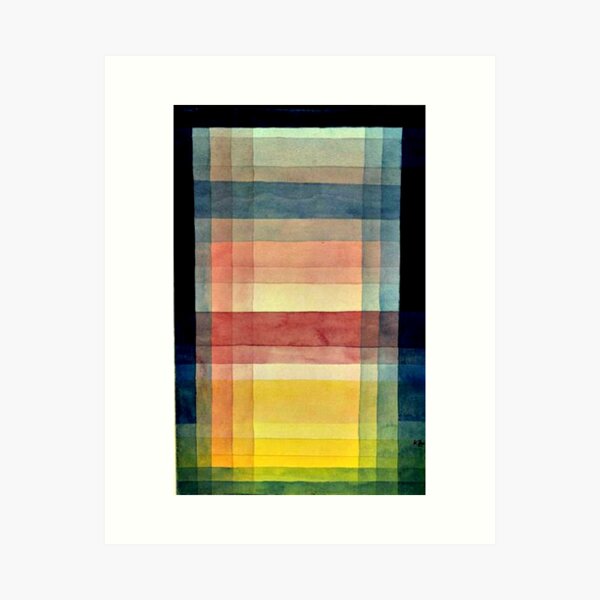 Paul Klee - Architecture of the Plain, famous painting Art Print
