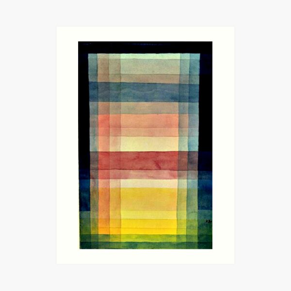 Paul Klee - Architecture of the Plain, famous painting Art Print