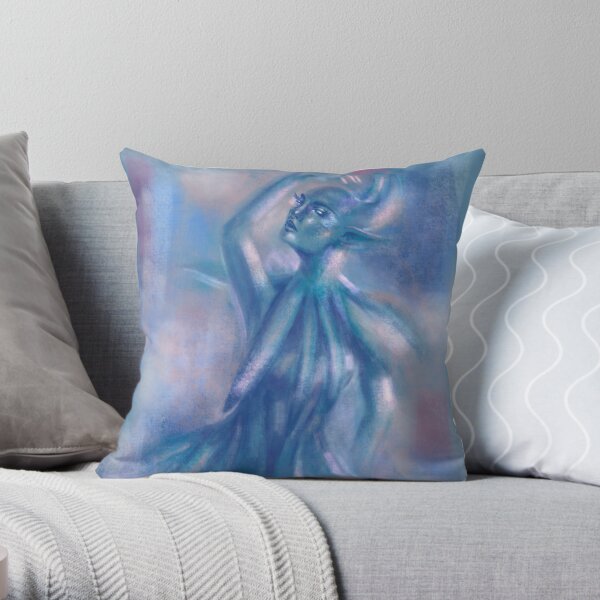 The Blue Dancer Throw Pillow