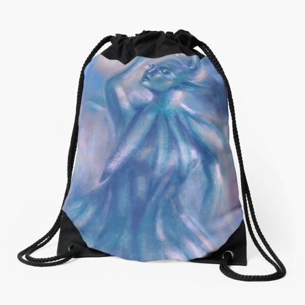 The Blue Dancer Drawstring Bag