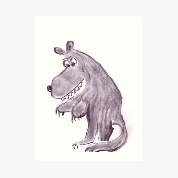 Frightening werwolf Art Print