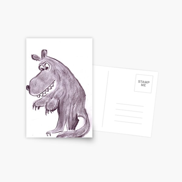 Frightening werwolf Postcard