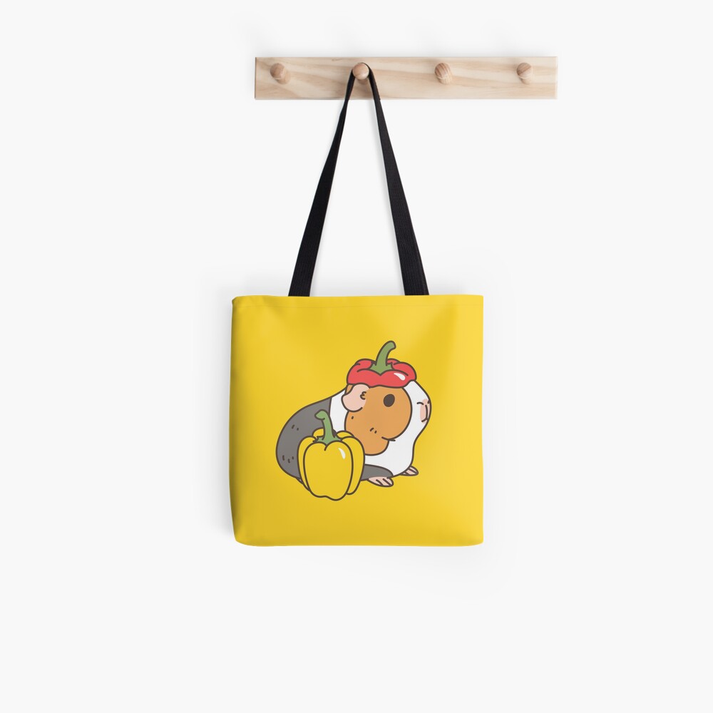 Bell pepper, cherry tomatoes and Guinea pigs pattern Tote Bag