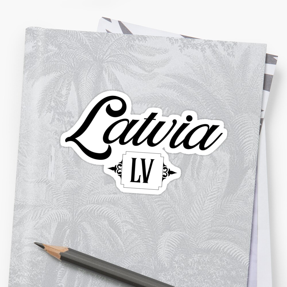 &quot;Latvia Country Code, LV&quot; Sticker by Celticana | Redbubble