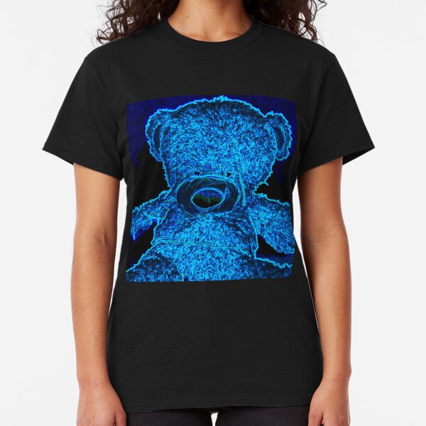 Blue Neon Bear Classic T-Shirt