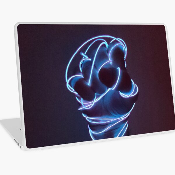 Neon Blue Arm Laptop Skin