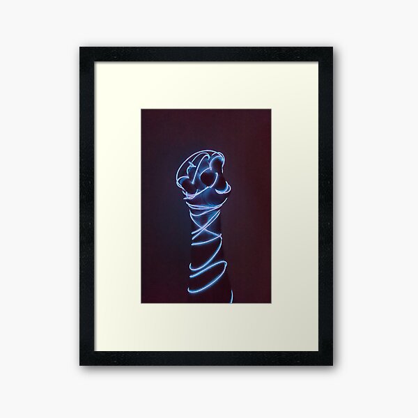 Neon Blue Arm Framed Art Print