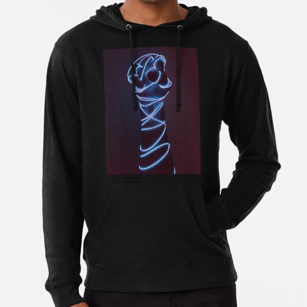 Neon Blue Arm Lightweight Hoodie