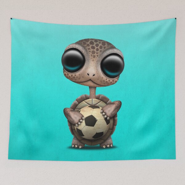 Item preview, Cute Baby Turtle With Football Soccer Ball designed and sold by JeffBartels.