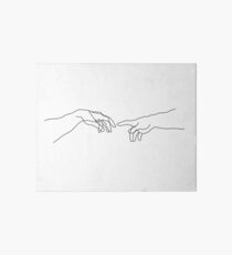 Creation of Adam minimal drawing Art Board Print