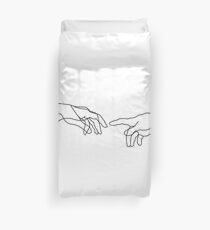 Creation of Adam minimal drawing Duvet Cover