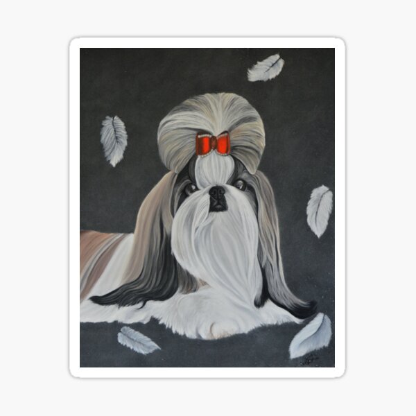 Shih tzu aux pastels Sticker