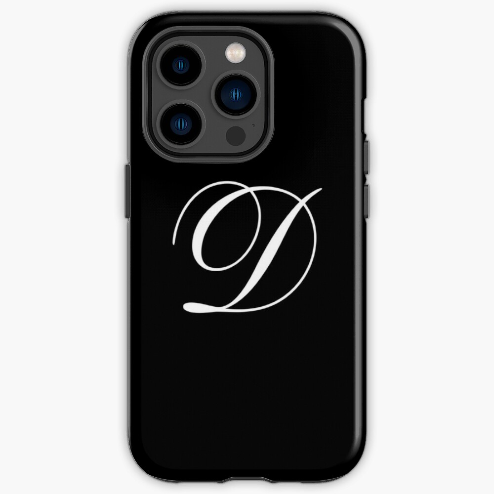 Black and White Monogram Tough iPhone Case