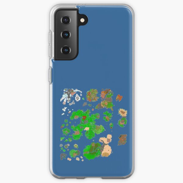 Mapa mundial de Tibia Funda blanda para Samsung Galaxy