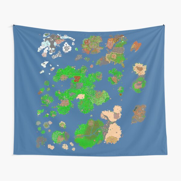 "Tibia World Map" Tapestry by Chapaman Redbubble