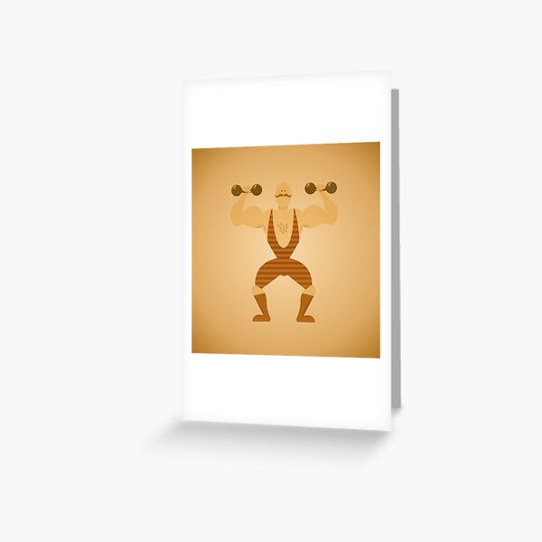 Muscle Man - No Pain No Gain! Greeting Card
