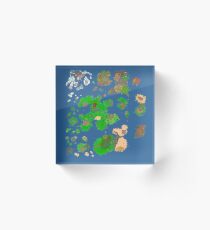 Tibia World Map Acrylic Block