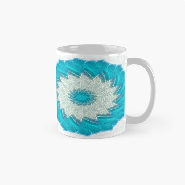 Aperçu de l'œuvre Cyan Glow Kaleidoscope 10 créée et vendue par TravelPhotoArt.