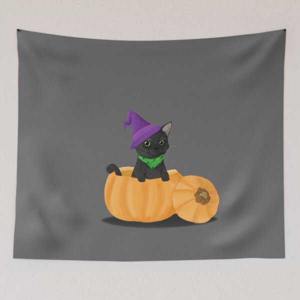 Item preview, Witchy Pumpkin Cat designed and sold by michelleachan.
