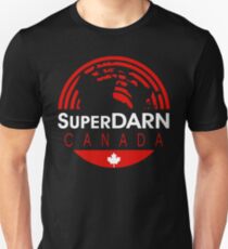 SuperDARN Canada Dark Colors Round Logo Unisex T-Shirt